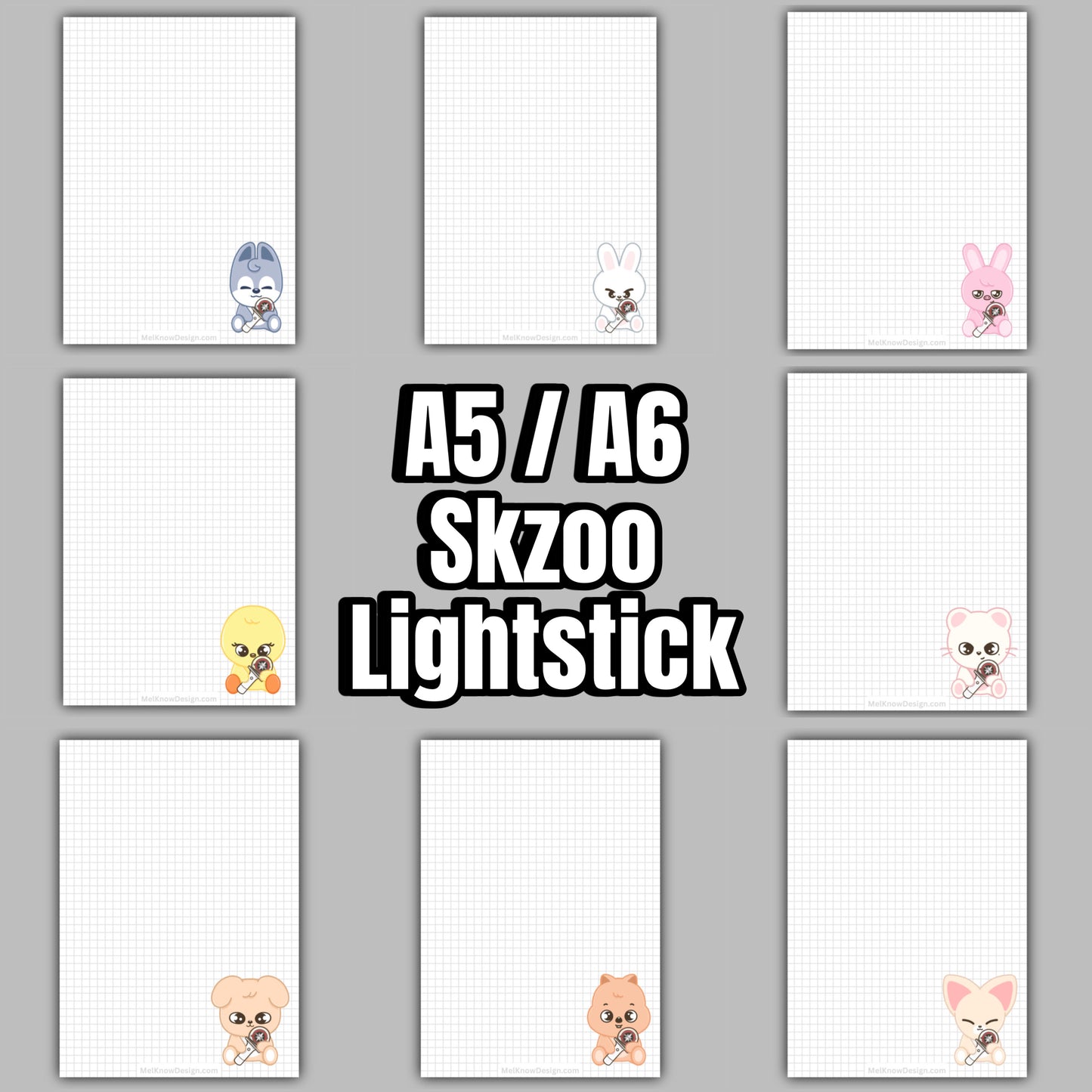 SKZOO with Lightstick Notepad -Member version-
